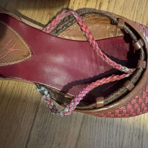 Miss Sixty leather sandals used, size 39, red