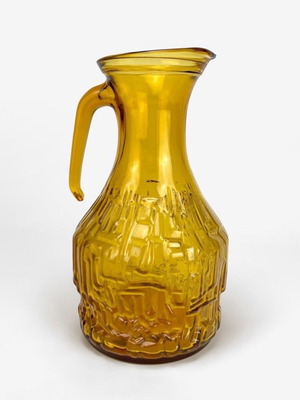 Bormioli Rocco Carafe 70s Amber Colored Glass, Like New