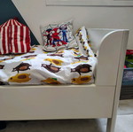 Παιδικό κρεβάτι Ikea Busunge μεταχειρισμένο, επεκτεινόμενο 139-209εκ