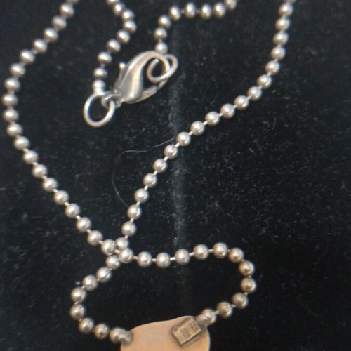 Necklace from 925 silver and 585 gold, 14K like new