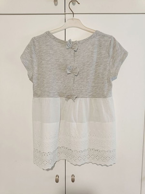 Regalinas blouse like new, cotton, one size, white and grey
