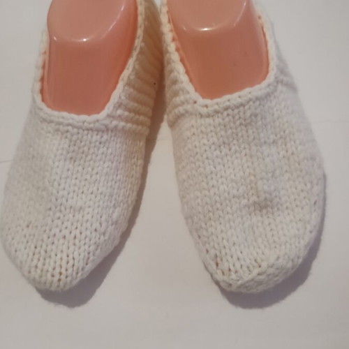 Women's white slippers