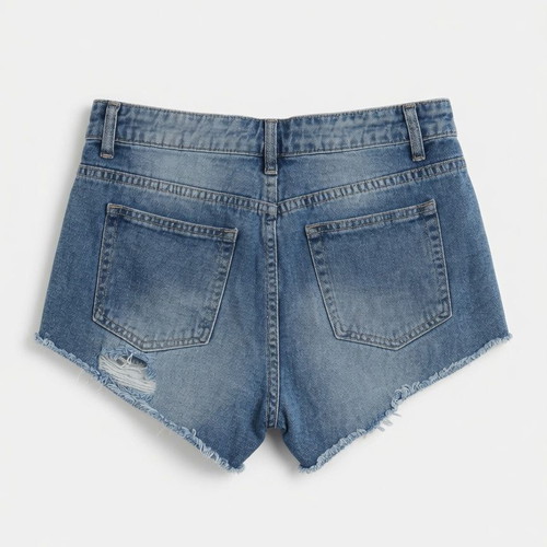Denim women's shorts used, size L/M, blue