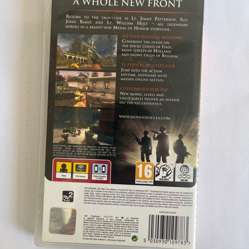 Medal of Honor Heroes για PSP σε άριστη κατάσταση με εγχειρίδια