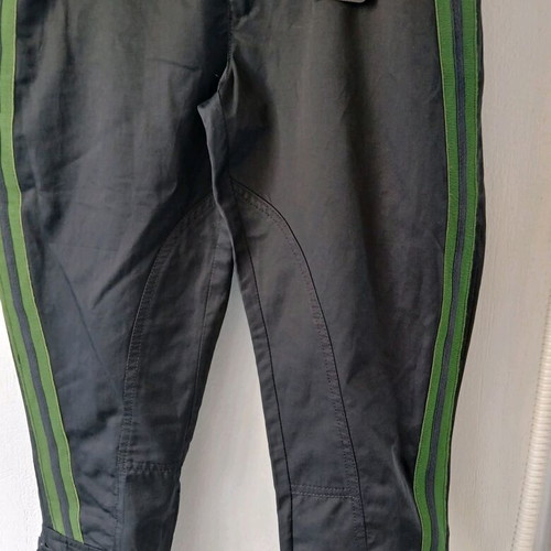 Rossodisera Capri pants new, black with green stripes