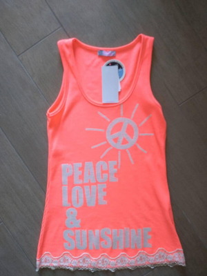 Sleeveless top new, one size, orange