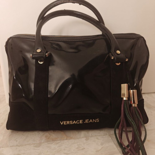 Versace Jeans Handbag used with inner pockets black