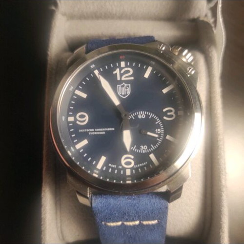 DUFA watch new, men's, blue