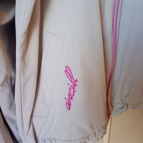 O'neill jacket used, small, gray, waterproof with fabric lining