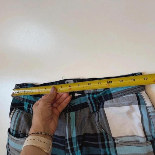 Karl Kani Plaid Shorts Size 28, vintage Y2K hip hop skate