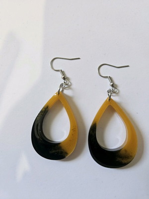 Handmade earrings made of resin glass new