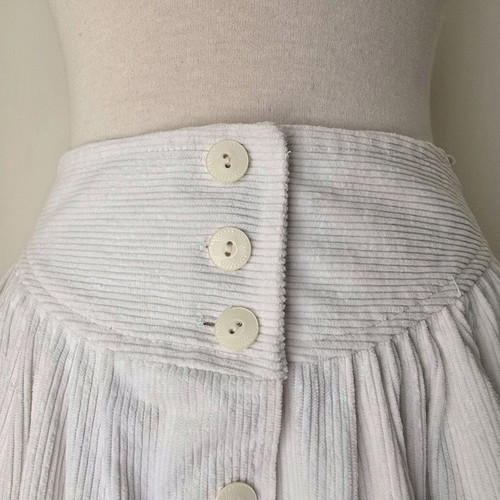 Corduroy skirt white vintage handmade like new