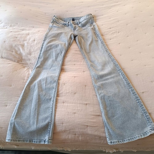 H&M jeans like new, gray, size M 38 10, slight stretch, flared legs
