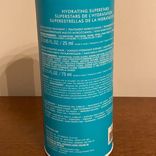 Moroccanoil cylindrical box new, Christmas edition with stars