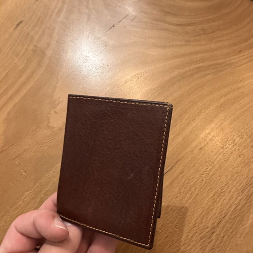 Leather Card and Bill Wallet pocket size 10cmx10cm, like new