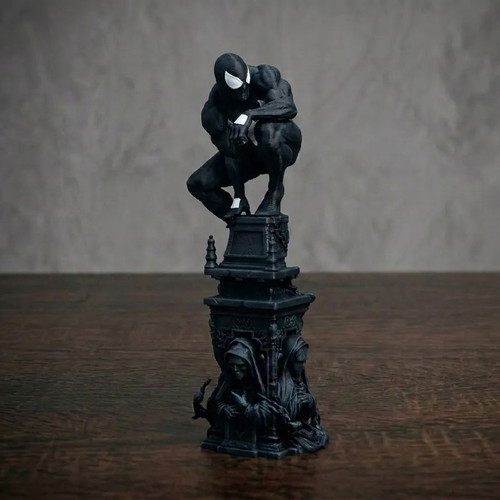 Symbiote Spider-Man Gothic Statue new, Marvel decor
