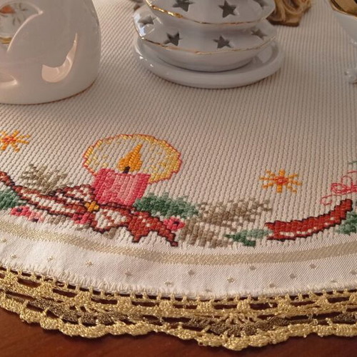 Handmade embroidery with Christmas theme like new