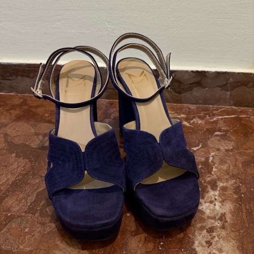 Marian blue suede sandals new with ankle strap