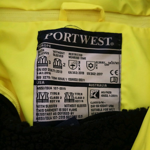 Portwest C465 High Visibility Jacket new, waterproof, medium