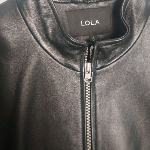 Lola Small leather coat black like new