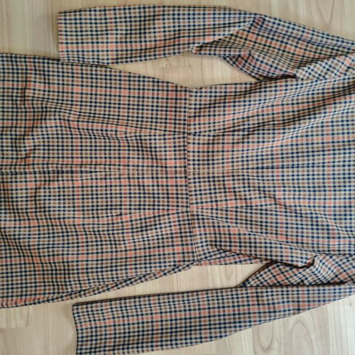 H&M checked mini dress size XS like new, beige