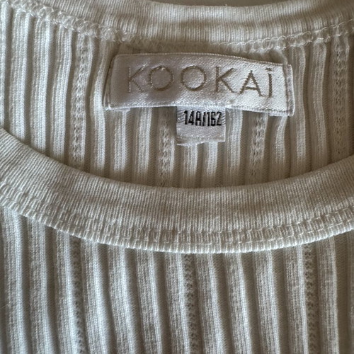 Kookaï Ribbed Tank Top XS like new, white, vintage Y2K style