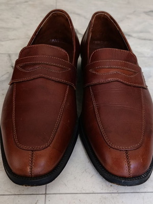 Ferretti men's brown leather shoes like new, size 43