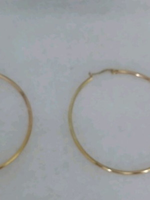 Hoop earrings goldtone, new