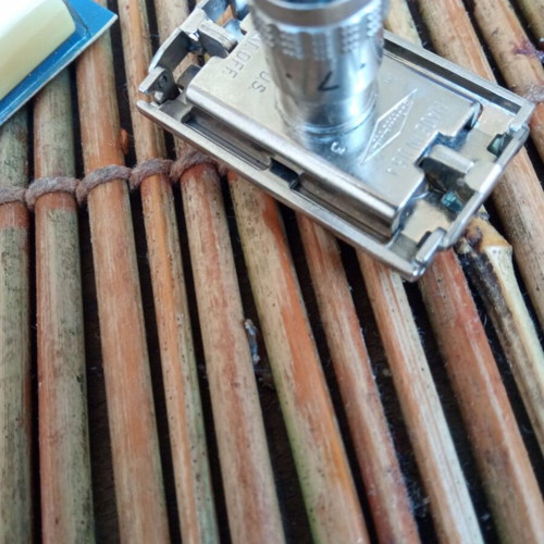 Vintage Gillette 2 razors with blades used