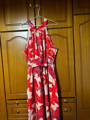 Dress long red size XL new