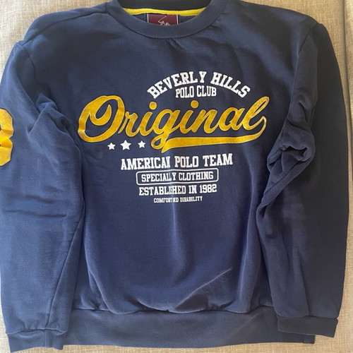 Beverly Hills Polo Club sweatshirt used, blue, size small