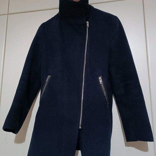 Bershka blue coat used, size M