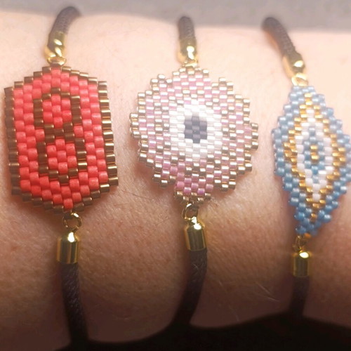 Set of 3 handmade new bracelets with miyuki beads