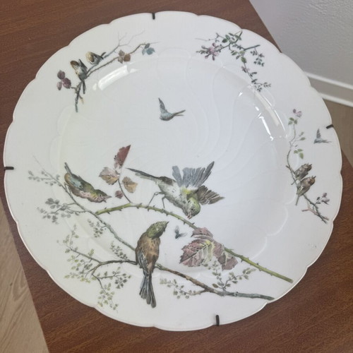 Limoges porcelain plate prewar collectible, used, antique 100 years old