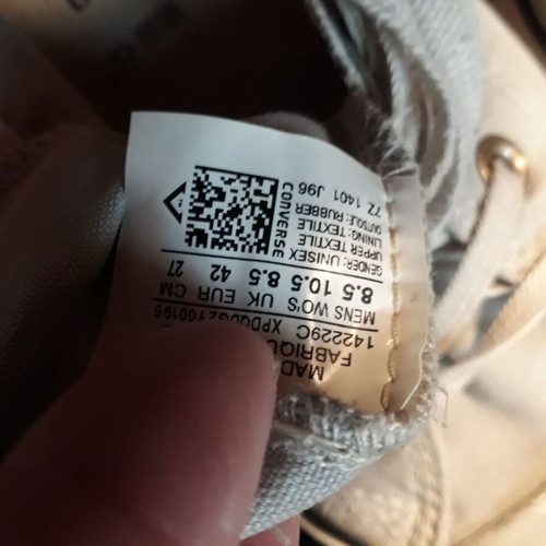Converse all star unused with anatomical sole, size 42, gray