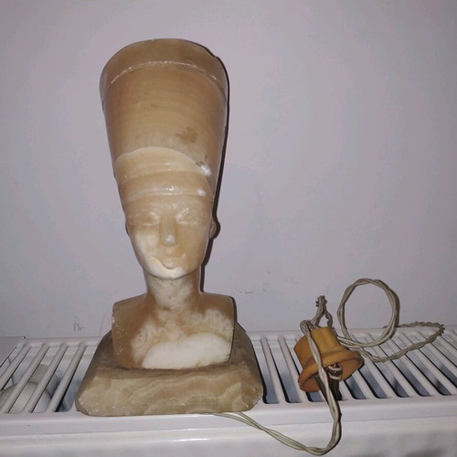 Nefertiti Queen statue used onyx with internal lighting