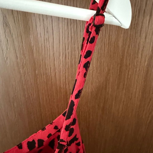 Nobody’s Child red leopard slip dress like new, adjustable straps