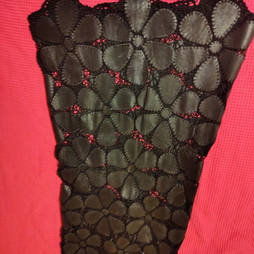 Leather skirt used, black, size M 38 10