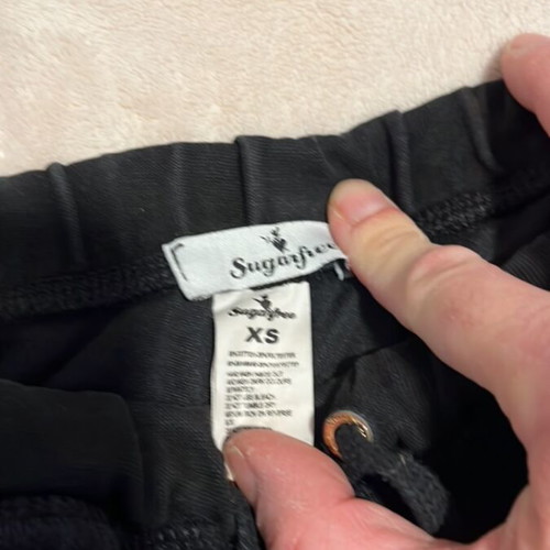 SugarFree sweatpants used, size XS, black