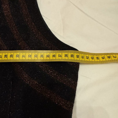 Day dress Small like new, black with metallic stripes