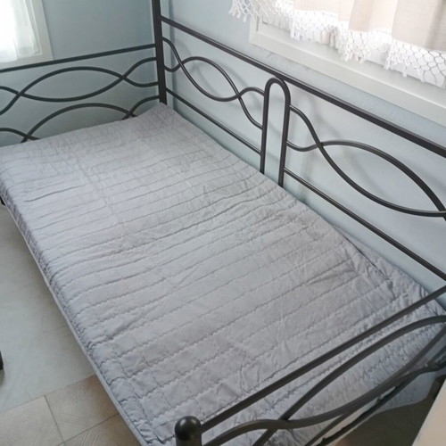 Iron sofa bed, solid frame, fits single mattress 200x90 cm