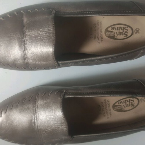 Sunshine shoes gold leather size 36 anatomical new non-slip
