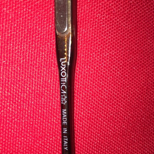 Luxotica glasses frame new, gray with gold and brown temples