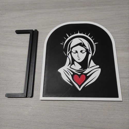 Decorative icon of Virgin Mary with heart new