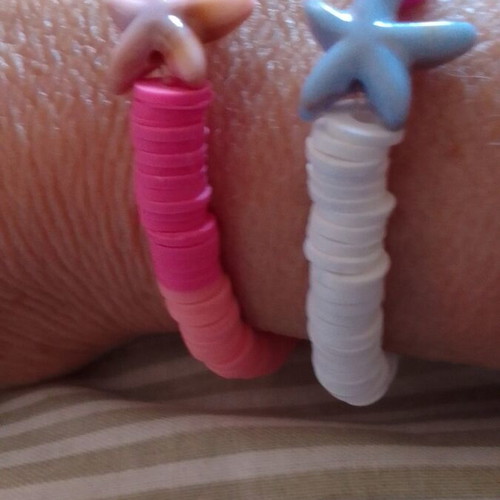 Set of handmade bracelets with starfish new, summer style