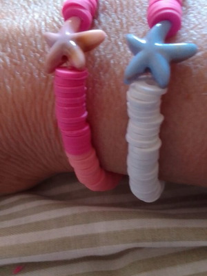 Set of handmade bracelets with starfish new, summer style