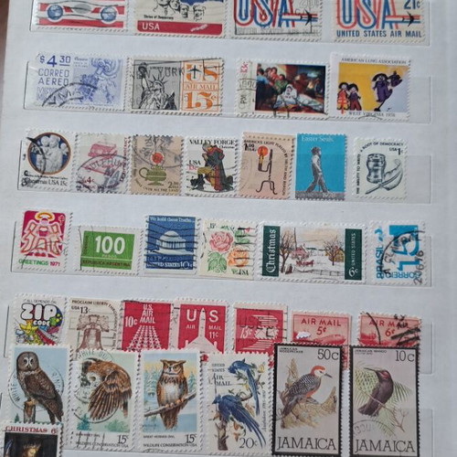 Album with foreign stamps like new