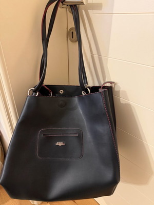 FRNC Francesco shoulder bag used, black leather, made in Italy