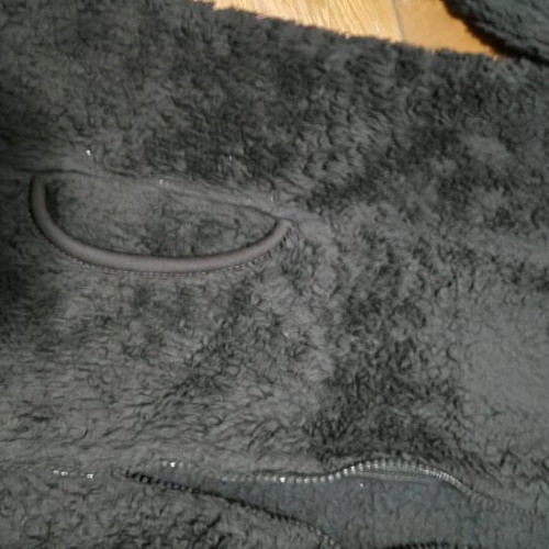 Fleece jacket dark gray used, size medium, very soft