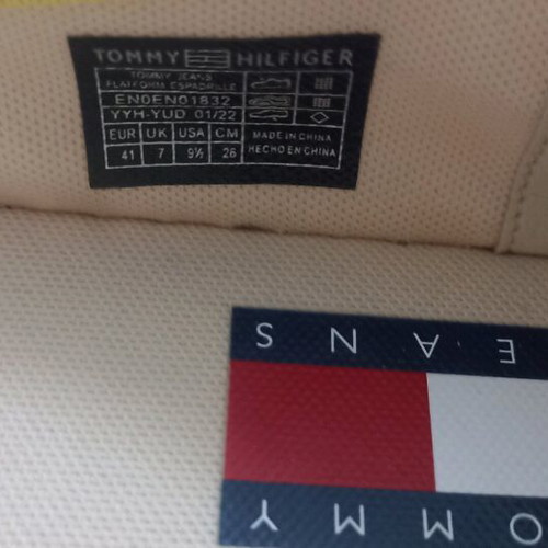 Tommy Jeans Platform Espadrille Shoes Size 41 New White Beige